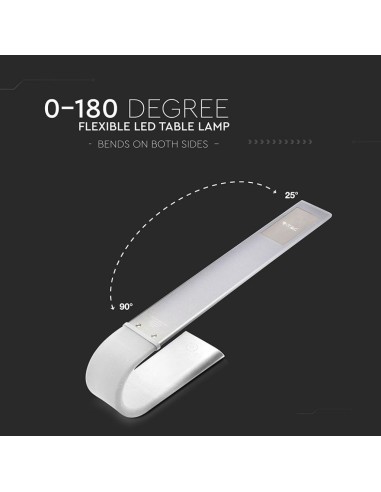 Lampada LED da Tavolo 6 5W Flessibile Cambio Colore 3 in 1 Corpo Bianco Dimmerabile-preview 4383