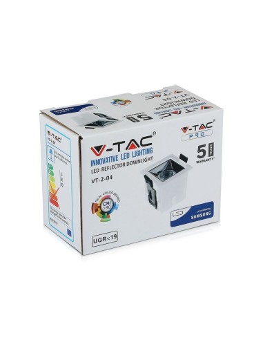 Faretto LED Chip Samsung da Incasso 4W UGR minore 19 12 gradi 5700K CRI maggiore 90-preview 1268