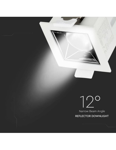 Faretto LED Chip Samsung da Incasso 4W UGR minore 19 12 gradi 5700K CRI maggiore 90-preview 1271