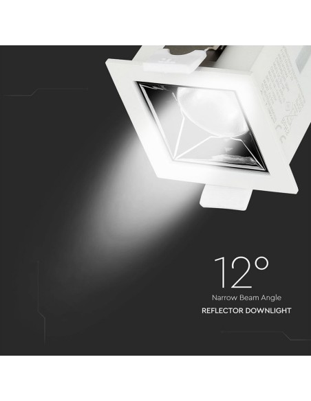Faretto LED Chip Samsung da Incasso 4W UGR minore 19 12 gradi 5700K CRI maggiore 90-preview 1271
