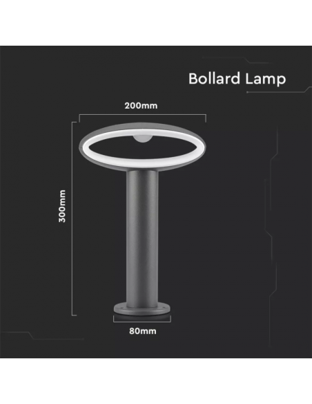 Lampada LED da Giardino Fissaggio a Terra 9W Colore Grigio Scuro h 30cm 4000K IP54-preview 3074