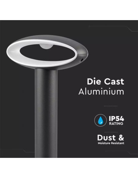 Lampada LED da Giardino Fissaggio a Terra 9W Colore Grigio Scuro h 30cm 4000K IP54-preview 3076