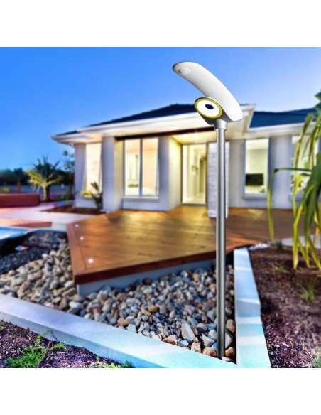 Lampada LED da giardino 20W Con Pannello Solare 6400K Con Sensore PIR IP65-prodotto in ambiente