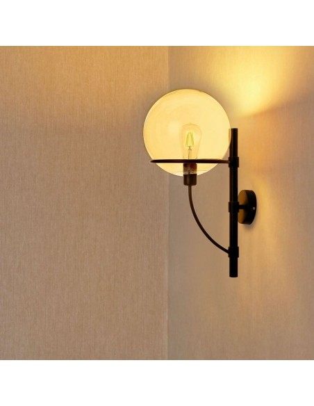 Lampada LED da Muro con Campana in Vetro Sferica e PortaLampada E27 (Max 60W) IP20-preview 2915