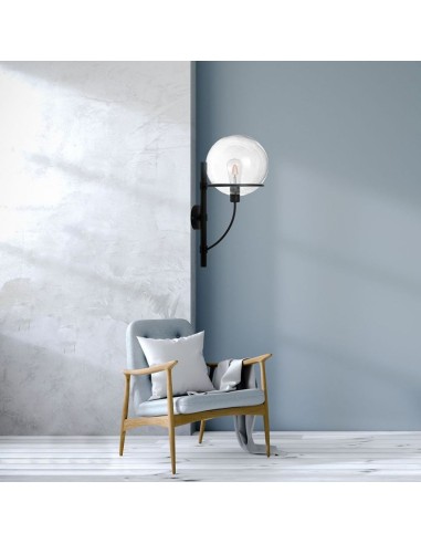 Lampada LED da Muro con Campana in Vetro Sferica e PortaLampada E27 (Max 60W) IP20-preview 2916