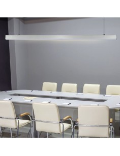 LED Lineare Luce Samsung Chip 40W Sospensione Sospesa Corpo Argento 4000K 1200X35X67mm 2