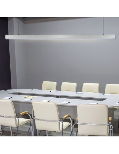 Plafoniera LED Chip Samsung a Sospensione 40W Lineare Colore Bianco 4000K-prodotto in ambiente