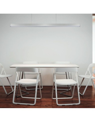 Plafoniera LED Chip Samsung a Sospensione 40W Lineare Colore Bianco 4000K-prodotto in ambiente