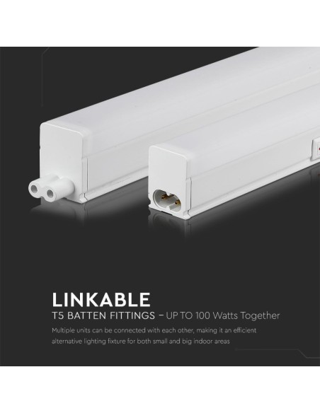 Plafoniera LED Chip Samsung Lineare 16W 120cm Raccordabile con Interruttore 3000K-preview 5773