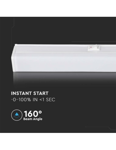 Plafoniera LED Chip Samsung Lineare 4W 30cm Raccordabile con Interruttore 4000K-preview 5730