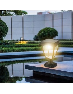 Lampada solare LED da terra 2W Corpo nero 3000K+6000K 2