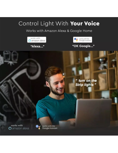 Kit per Strip LED SMD5050 4W/m 54LED/m RGB e 3in1 5 metri 12V Con Controllo Wifi-preview51