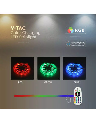 Kit per Strip LED SMD5050 4W/m 54LED/m RGB e 3in1 5 metri 12V Con Controllo Wifi-preview52