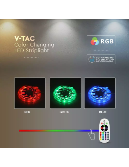 Kit per Strip LED SMD5050 4W/m 54LED/m RGB e 3in1 5 metri 12V Con Controllo Wifi-preview52