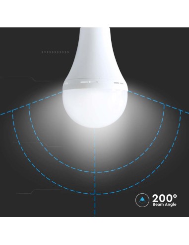 Lampadina LED Utilizzabile Come Torcia E27 12W A80 con Batteria da 4.5h 4000K-preview 4044