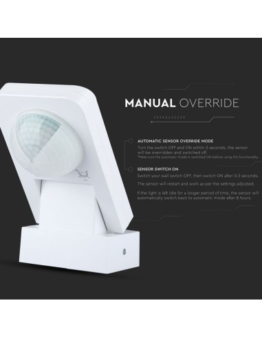 Sensore di Movimento a Infrarossi Rilevamento a 360 gradi Colore Bianco 1000W-preview 1857