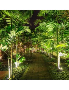 Lampada da giardino a picchetto LED 12W Corpo Grigio 3000K 2