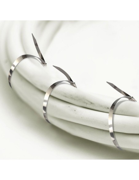 Fascetta per Cavi in Acciaio Inossidabile 4 6*300mm (Confezione 100 pezzi)-preview 4872