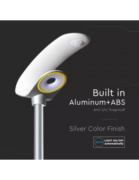 Lampada LED da giardino 20W Con Pannello Solare 6400K Con Sensore PIR IP65-preview 3138