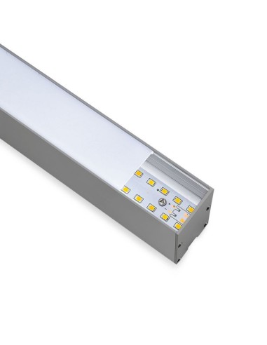 Plafoniera LED Chip Samsung a Sospensione 40W Lineare Colore Argento 4000K-preview 5562
