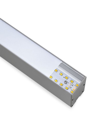 Plafoniera LED Chip Samsung a Sospensione 40W Lineare Colore Argento 4000K-preview 5562