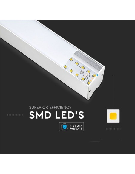Plafoniera LED Chip Samsung a Sospensione 40W Lineare Colore Bianco 4000K-preview 5566