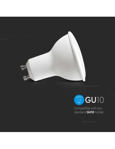 Faretto LED GU10 4 5W 100 gradi Copertura Satinata 4000K (Box 6 Pezzi)-preview 6695