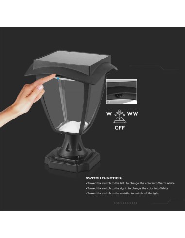 Lampada LED Solare Samsung da Terra Colore Nero Opaco 3000K+6000K IP65-preview 2420