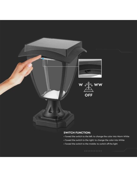 Lampada LED Solare Samsung da Terra Colore Nero Opaco 3000K+6000K IP65-preview 2420