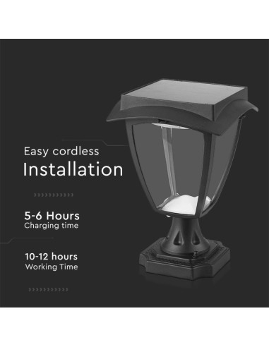 Lampada LED Solare Samsung da Terra Colore Nero Opaco 3000K+6000K IP65-preview 2421