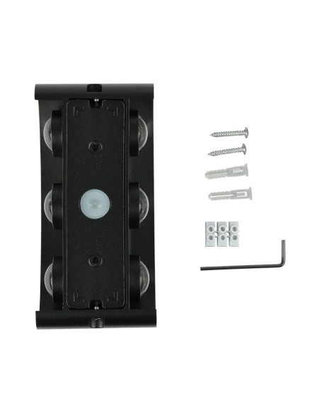 Applique LED da Muro 6W Doppio Fascio Luminoso Corpo Nero 3000K IP65-preview 7186