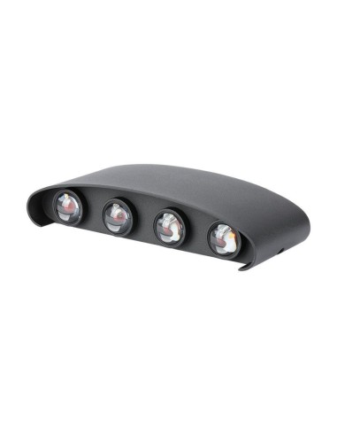 Applique LED da Muro 7W Doppio Fascio Luminoso Corpo Nero 4000K IP65-preview 7210