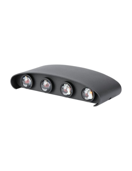 Applique LED da Muro 7W Doppio Fascio Luminoso Corpo Nero 4000K IP65-preview 7210