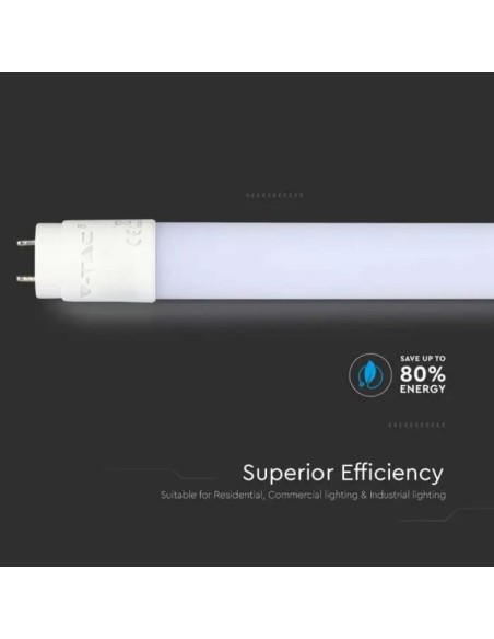 Tubo LED Chip Samsung T8 24W 125LM/W G13 150cm in Nanoplastica 6500K-preview 5703