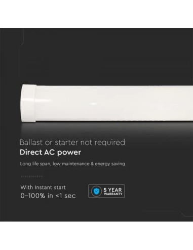 Plafoniera LED Chip Samsung Prismatica 40W 120LM/W 120cm 6400K IP20-preview 5085