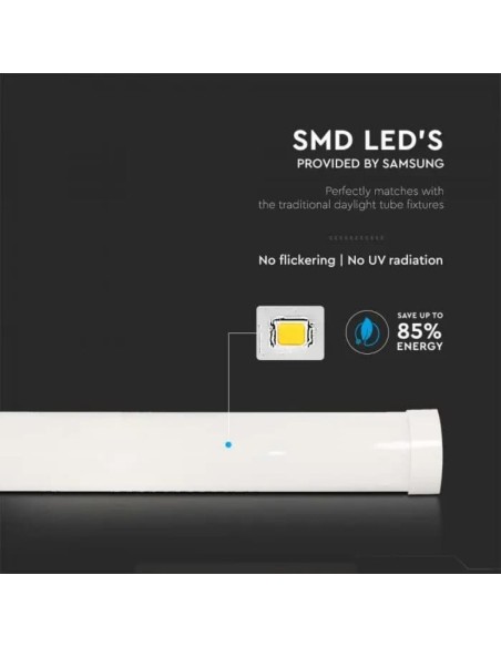 Plafoniera LED Chip Samsung Prismatica 40W 120LM/W 120cm 6400K IP20-preview 5086