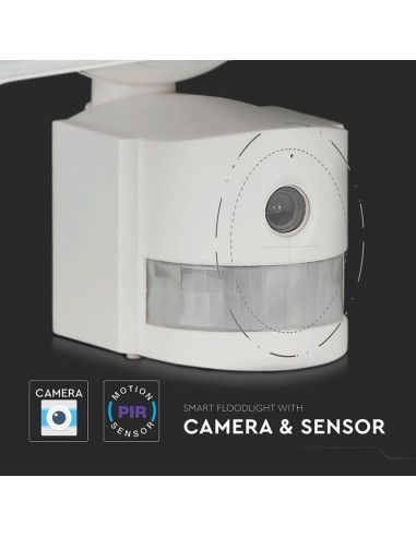 Faro LED 18W con Sensore PIR e Telecamera WiFi Colore Bianco 6000K-preview 3144
