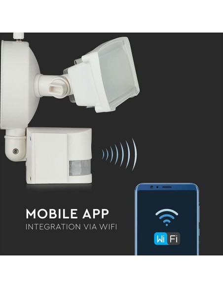 Faro LED 18W con Sensore PIR e Telecamera WiFi Colore Bianco 6000K-preview 3153