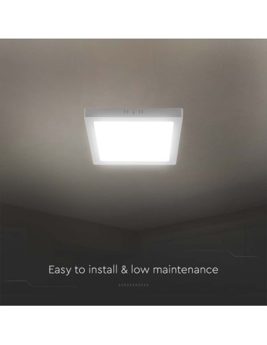 Pannello LED 12W Montaggio a Plafone Quadrato Colore Bianco 4000K-preview 4817
