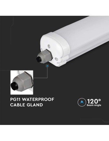 Plafoniera LED Impermeabile 48W 120LM/W G-Series 150cm 4000K IP65-preview 6757