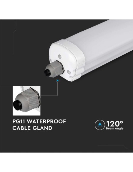 Plafoniera LED Impermeabile 48W 120LM/W G-Series 150cm 4000K IP65-preview 6757