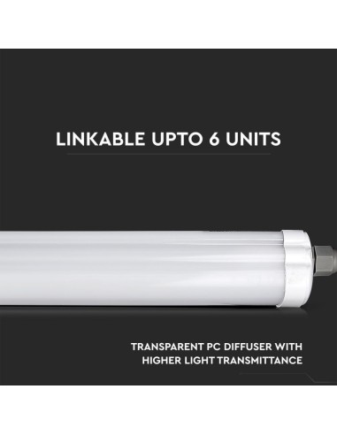 Plafoniera LED Impermeabile 48W 120LM/W G-Series 150cm 4000K IP65-preview 6759