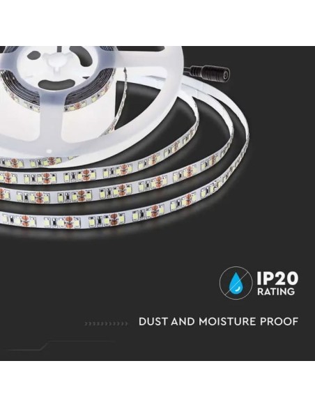 Strip LED SMD2835 12W/m 5m 168 LED/m 140LM/W 24V 3000K IP20 10mm-preview 6653