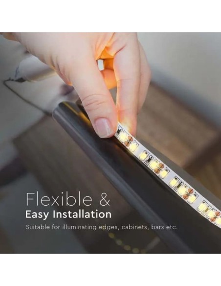 Strip LED SMD2835 12W/m 5m 168 LED/m 140LM/W 24V 3000K IP20 10mm-preview 6657