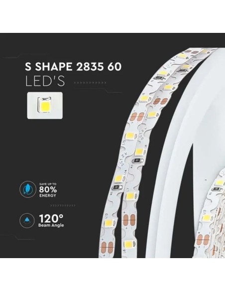 Strip LED SMD2835 18W/m 5m 238 LED/m 135LM/W 24V 3000K IP20 10mm-preview 6669
