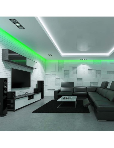 Strip LED SMD3528 3 2W/m 5m 60 LED/m Verde 12V IP65 8mm-prodotto in ambiente