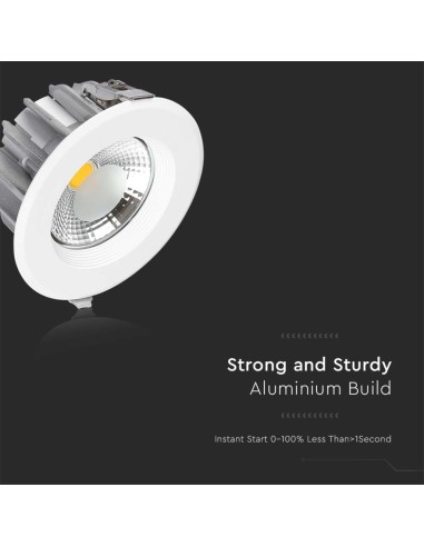 Faretto LED da Incasso Rotondo LED COB 30W Colore Bianco 6500K-preview 6238