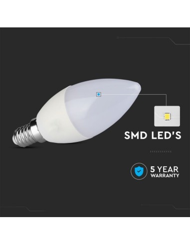 Lamapadina LED Chip Samsung E14 5 5W Candela 6400K Dimmerabile-preview 5027