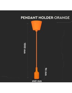 Portalampada E27 Arancione 2