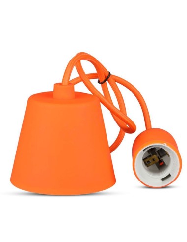 Portalampada a Sospensione E27 (Max 60W) in Silicone Arancione-preview 2641